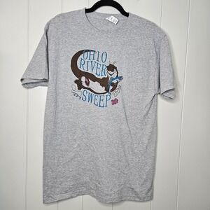 Ohio River Sweep T-shirt Gray Size Medium  Fishing